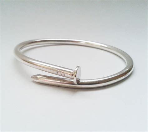 cartier nail bracelet sterling silver.